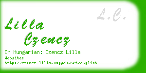 lilla czencz business card